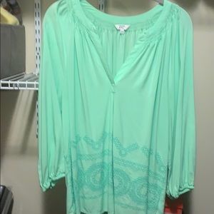 Crown & Ivy 3/4 sleeve Blouse